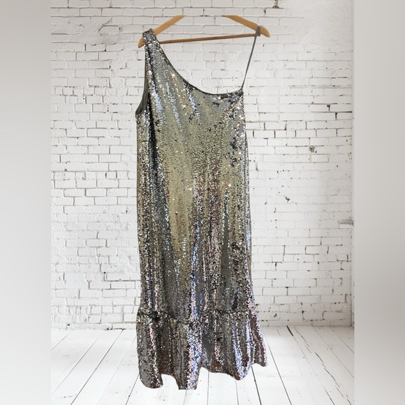 Anthropologie Maeve One Shoulder Sequin Dress Sizes XXS and SP left NWOT - Picture 4 of 8